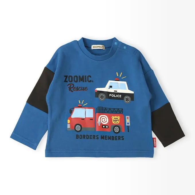 日本 ZOOLAND - 熊熊救援隊 立體翻翻長袖上衣-黃