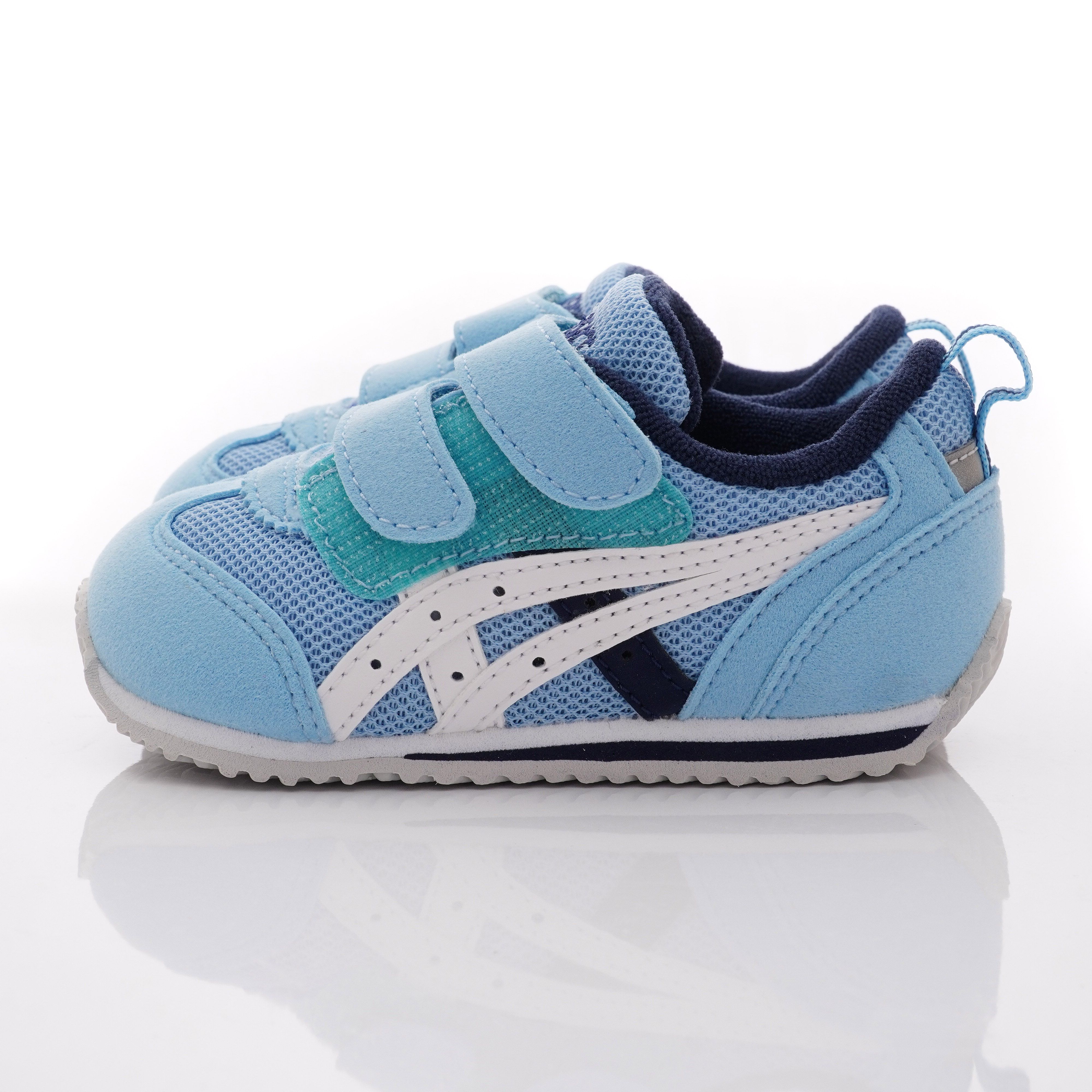 日本亞瑟士學步鞋-雙絆帶後穩定機能款(寶寶段)-天空藍