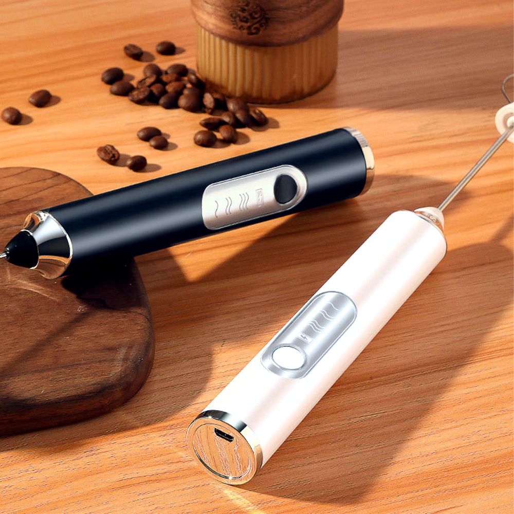 USB雙頭電動攪拌器-黑色/白色