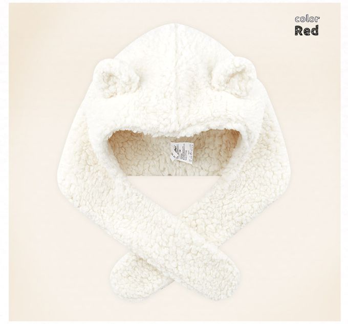 韓國 mollimelli - (含帽子)molli刺繡燈芯絨連身洋裝-紅