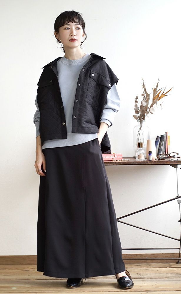 日本 zootie - 絎縫率性多口袋穿搭背心-米白