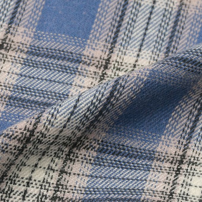 akachan honpo - 拼接休閒上衣-毛圈內裡-藍色