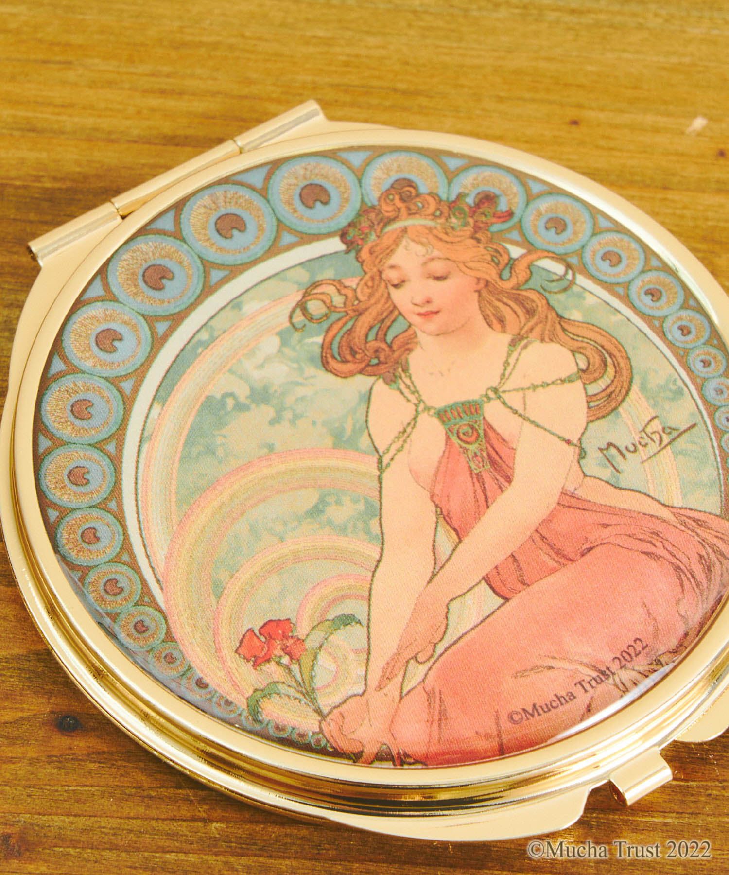 日本代購 - 限定聯名 慕夏四藝術折疊手拿鏡-繪畫