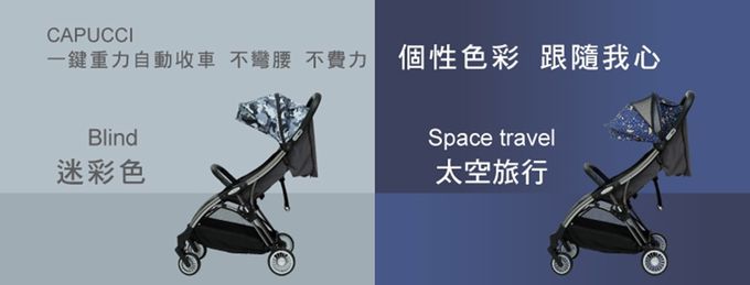 美國卡普奇Capucci - 全自動收合輕巧登機車-太空旅行