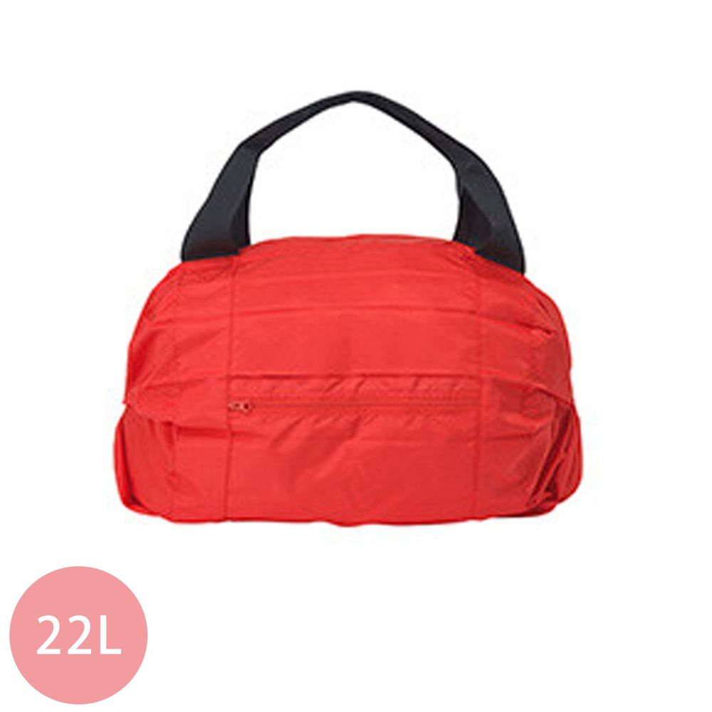 日本 MARNA - Shupatto 秒收摺疊防潑水旅行袋(可掛行李箱手把)-熱情紅 (46x35x17cm)-耐重15kg / 22L