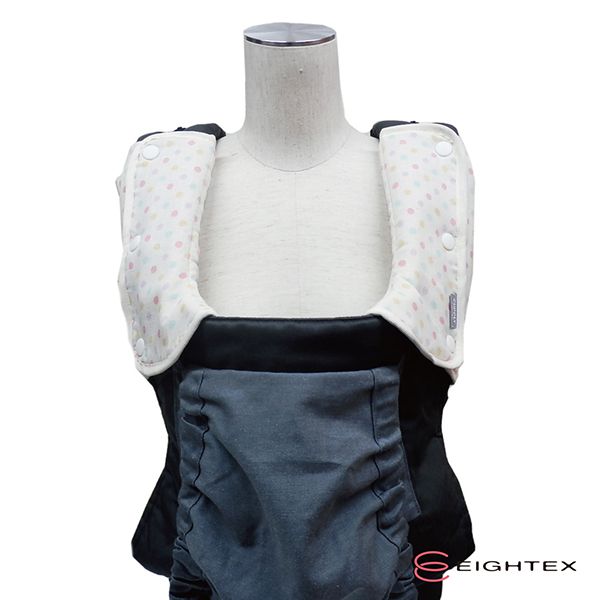 日本 Eightex - 日製L型防污套(口水巾)2入-圓點象牙