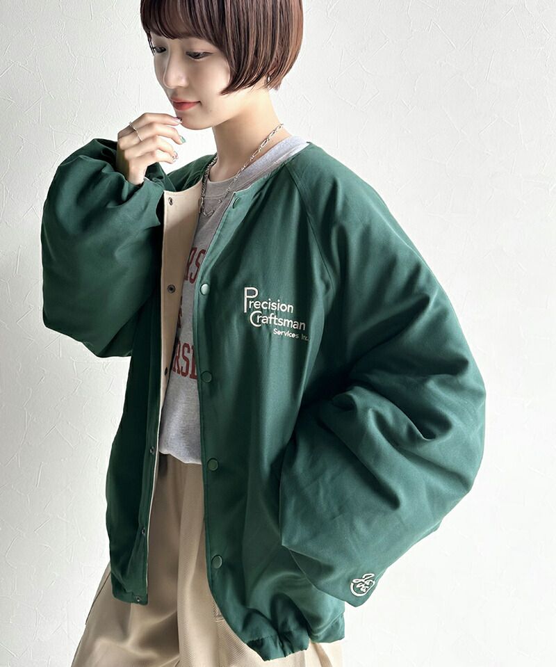 日本 Classical Elf - Java聯名 LOGO刺繡防風鋪棉休閒外套-米杏