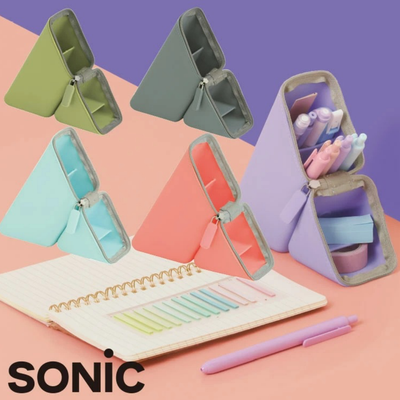 期末考準備！日本文具 SONIC 文青風鉛筆盒♡美觀實用顏色齊全