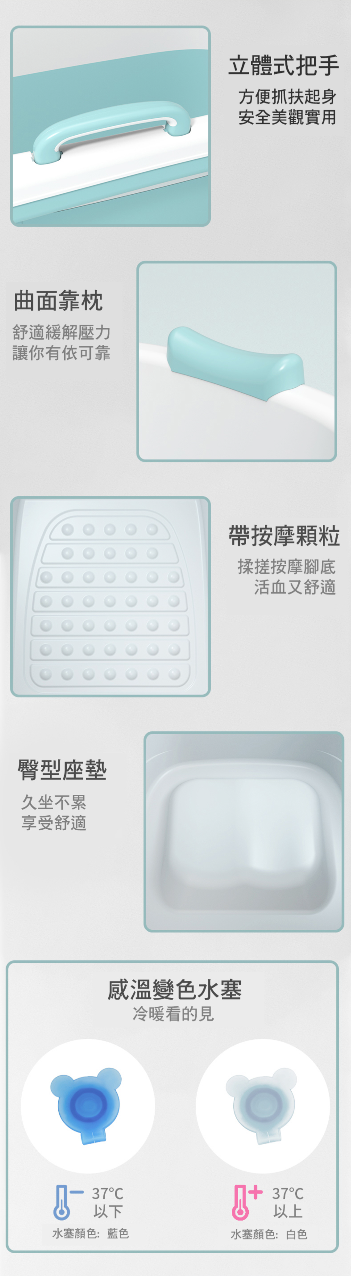 i-Smart - 歐式雙人特大摺疊浴盆-藍色 (0歲以上適用)