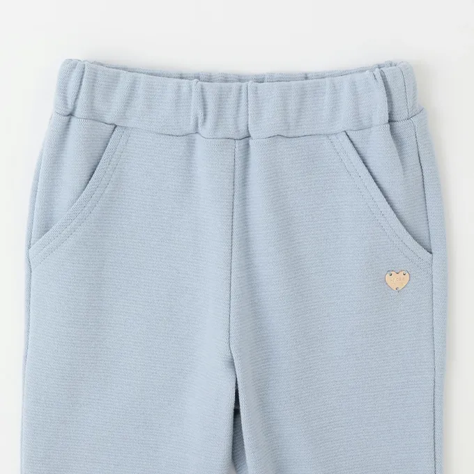 日本 Lycee mine - 下擺可愛貝殼彈力七分褲-黑