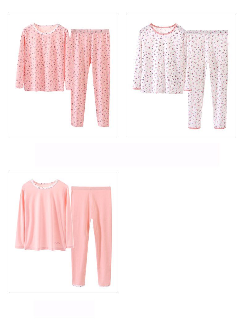 MAMDADKIDS - 萊卡棉長袖家居服套裝-粉色