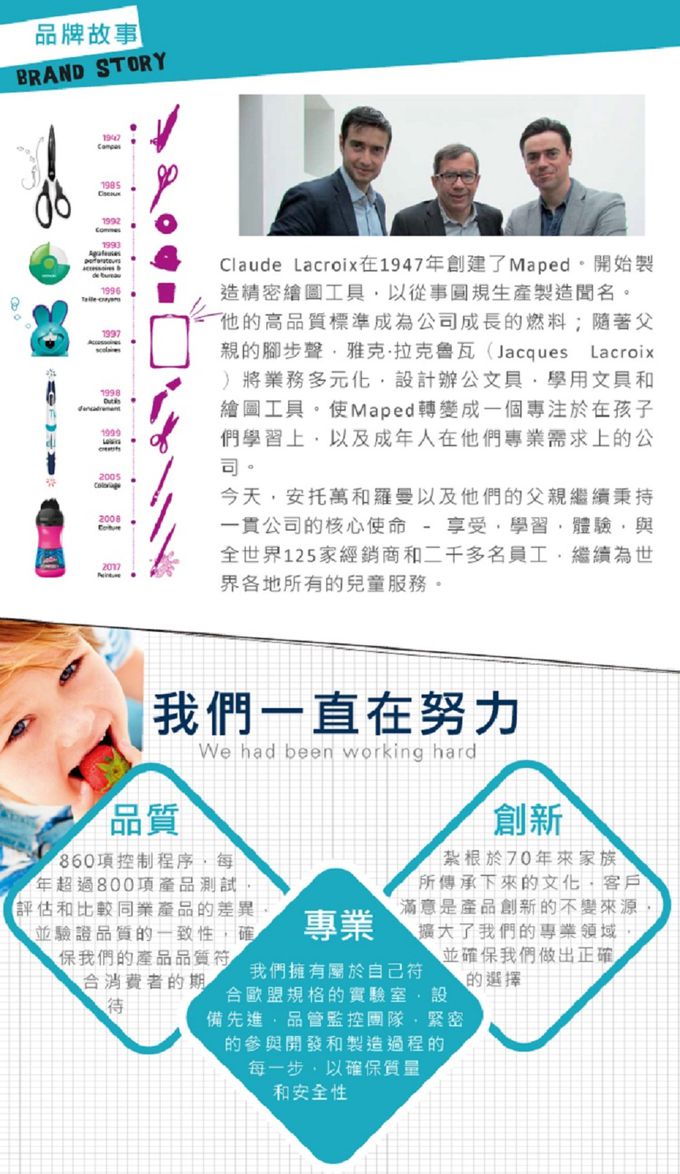 法國MAPED - 無吸管兒童概念水瓶-聰明藍-430ml