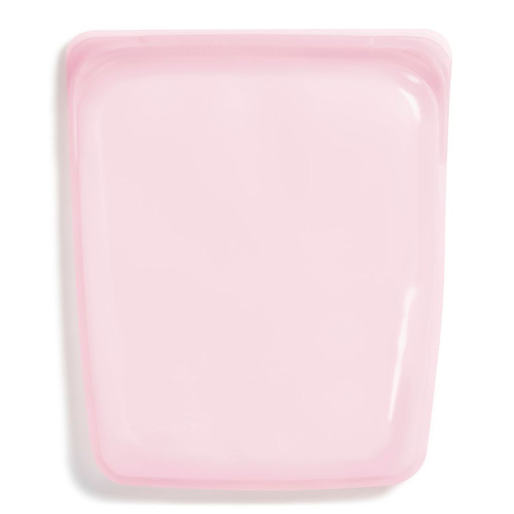 美國 Stasher - 食品級白金矽膠密封食物袋-大長形-粉紅 (1893ml)