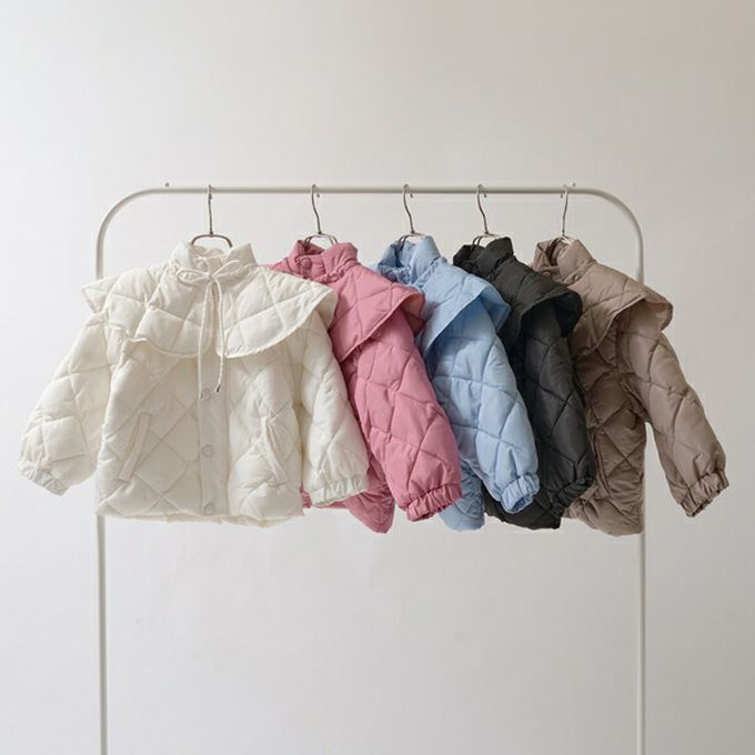 日本 Lycee mine - 注目斗篷領 柔軟絎縫保暖外套(領可拆)-可可