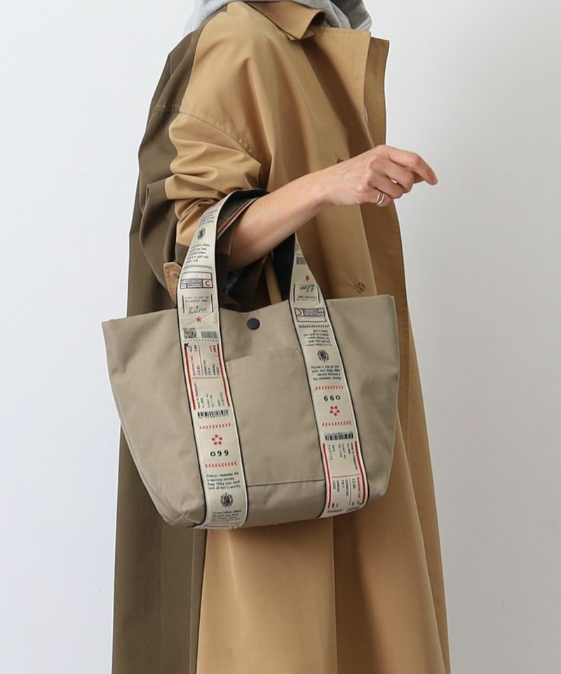 日本 COOCO - 尼龍印花粗帶手提包/托特包-黃 (W24*H26*D14cm)