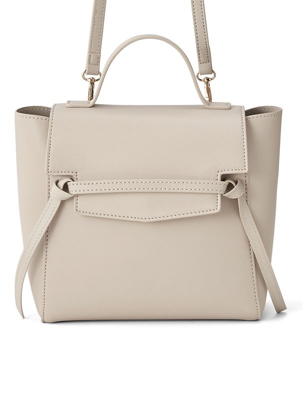 日本 GRL - 2WAY質感扭結皮革手提/肩背包-奶油杏 (F)