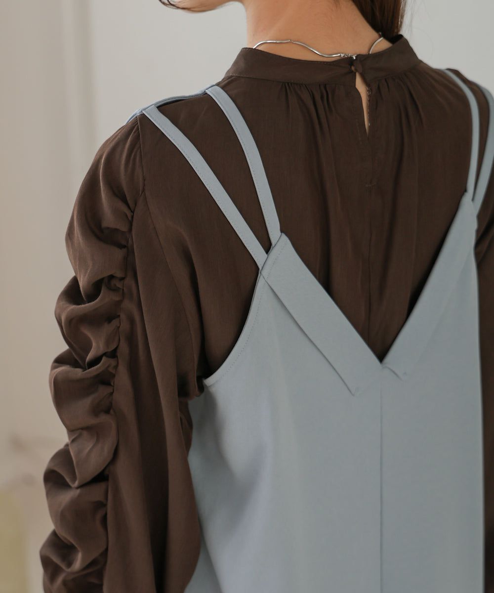 日本 Bab - 2WAY設計修身背心裙-水藍