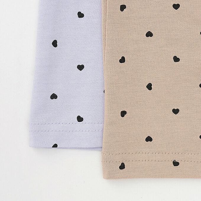 日本 Lycee mine - 100%棉 浪漫荷葉肩滿版印花長袖上衣-蝴蝶結-淺灰藍