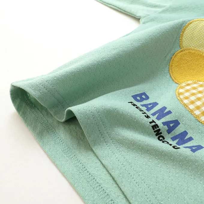 日本 ZOOLAND - 水果樂園 格紋緹花長袖上衣-蘋果-紫