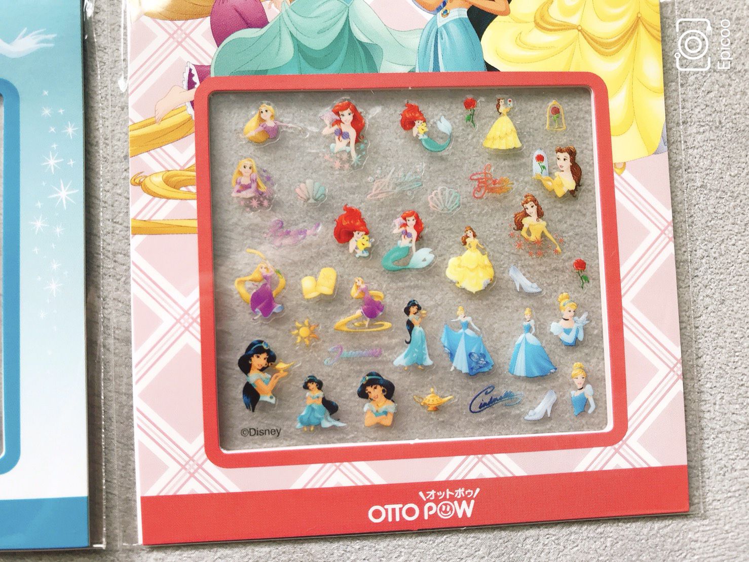 OTTO POW - 日本迪士尼限定版美甲貼-公主系列 (包裝尺寸:W75×H100mm)-日本製