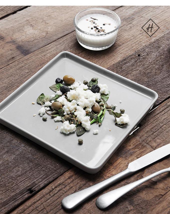 韓國 SSUEIM - LEED系列莫蘭迪陶瓷方形淺盤19cm (粉色)