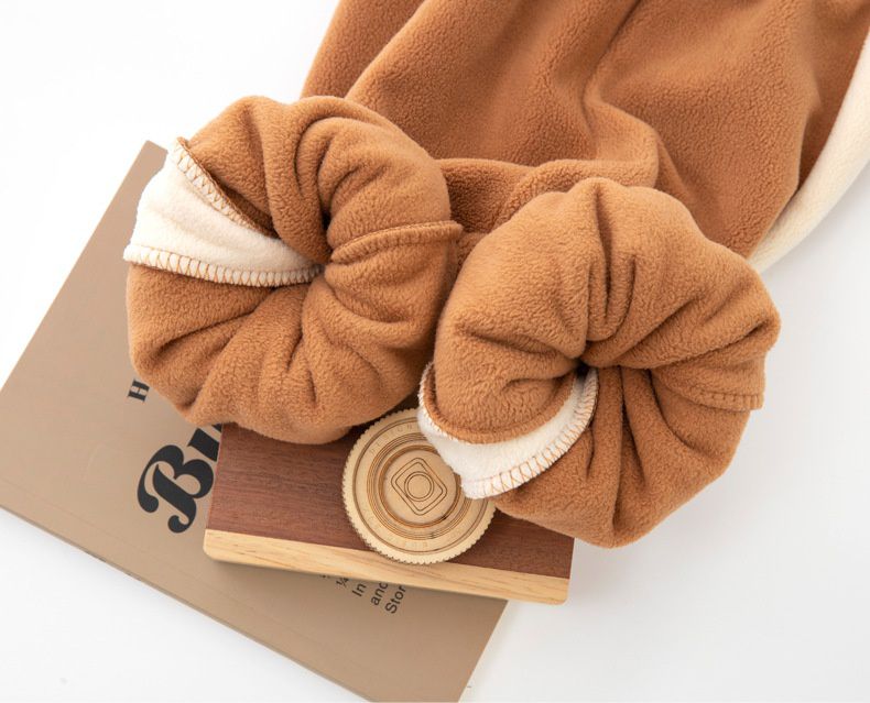 FANMOU - 加絨腰鬆緊束口休閒長褲-粉色