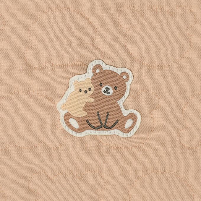 akachan honpo - 長袖鋪棉家居服-側邊按扣 小熊-咖啡色