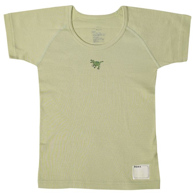 akachan honpo - ah短袖圓領上衣2件組-穿衣練習-綠色