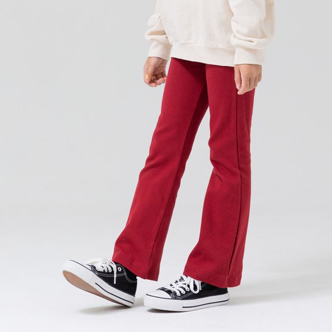 日本 Chil2 - 彈力素色百搭微喇叭褲-薄荷