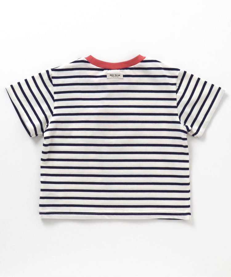 日本 apres les cours - 超萌小熊聯名特色刺繡短袖上衣-海軍熊-黃