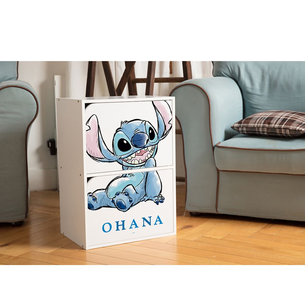 迪士尼 Disney【史迪奇OHANA】雙層收納櫃 雙層二門櫃雙層櫃 收納櫃 木櫃 書櫃