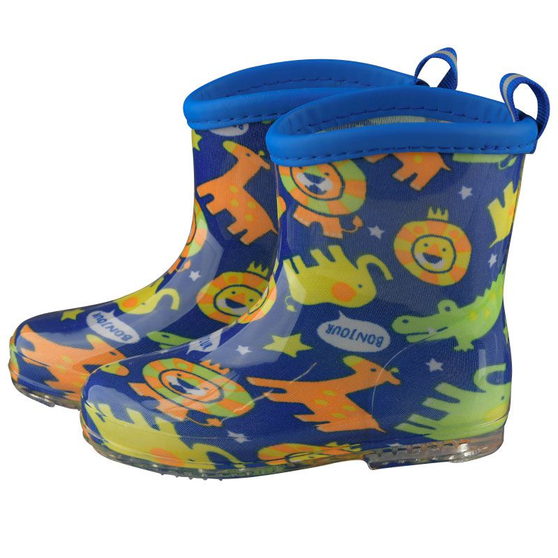 akachan honpo - 雨鞋-動物-深藍色