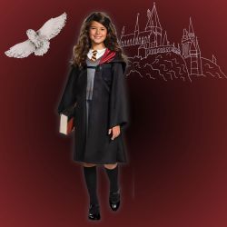 love, charlotte - 魔法學院裙裝套裝-萬聖節造型服-上衣+裙子+連帽披風(贈送魔法棒)