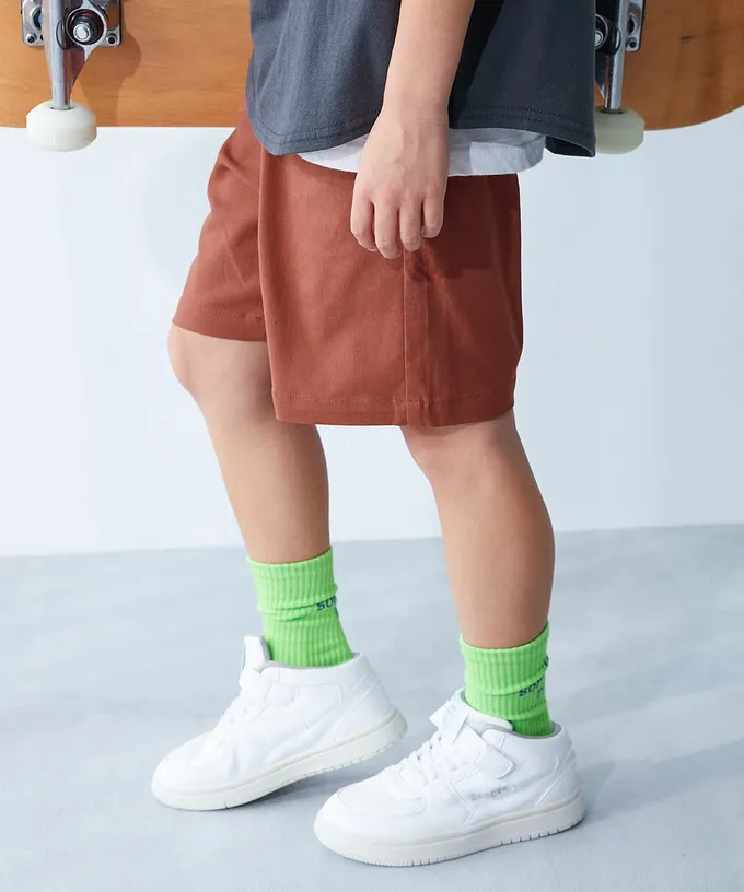 日本 devirock - 超彈力定番色休閒短褲-藍紫