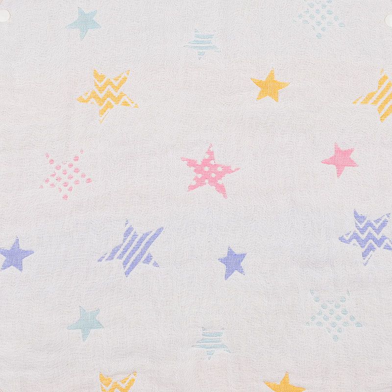 akachan honpo - 6層棉紗防踢被-星星-米白色