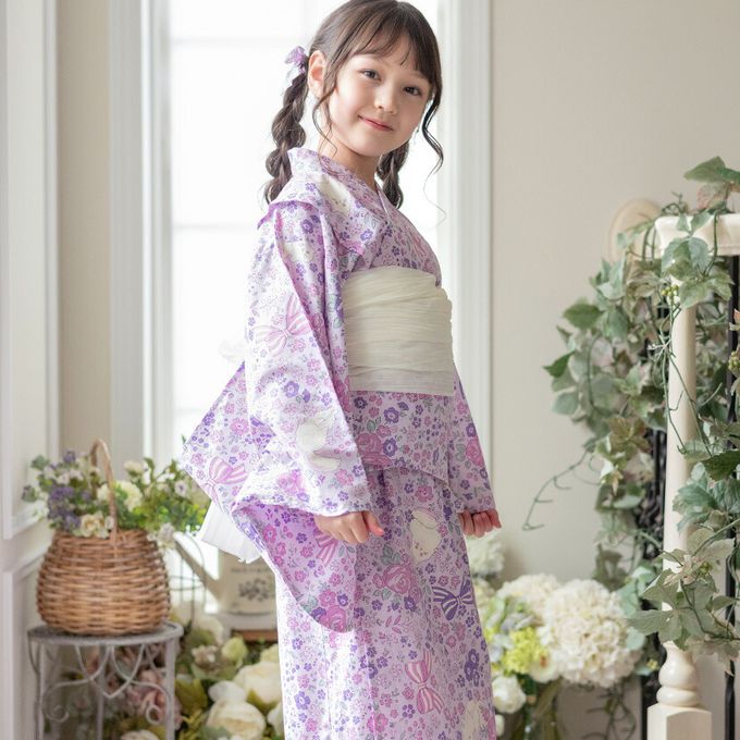日本 Catherine Cottage - 夢幻2way純棉兵兒帶浴衣(可當洋裝)-夢彩花火-粉紅