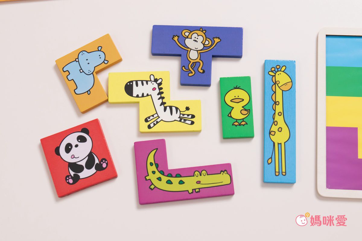 双美生活文創 - 5Q百變益智拼板：動物方塊-內附1組木製動物方塊+130題圍捕遊戲