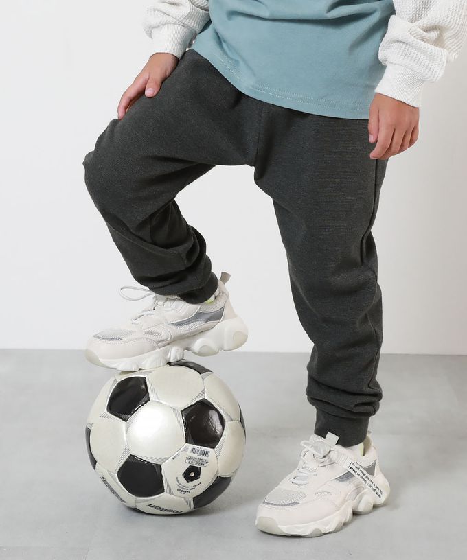 日本 devirock - 熱銷定番 超彈力羅紋束口長褲-經典藍