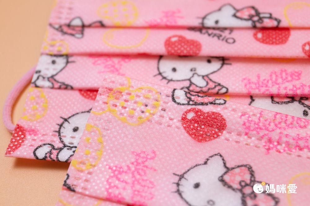 QMI-MASK 智匯家 - [限量]專利感溫變色款-Hello Kitty心心相印/熔噴三層成人防護防塵口罩/台灣製平面(未滅菌)-共10入/盒(10入袋裝隨身好方便)