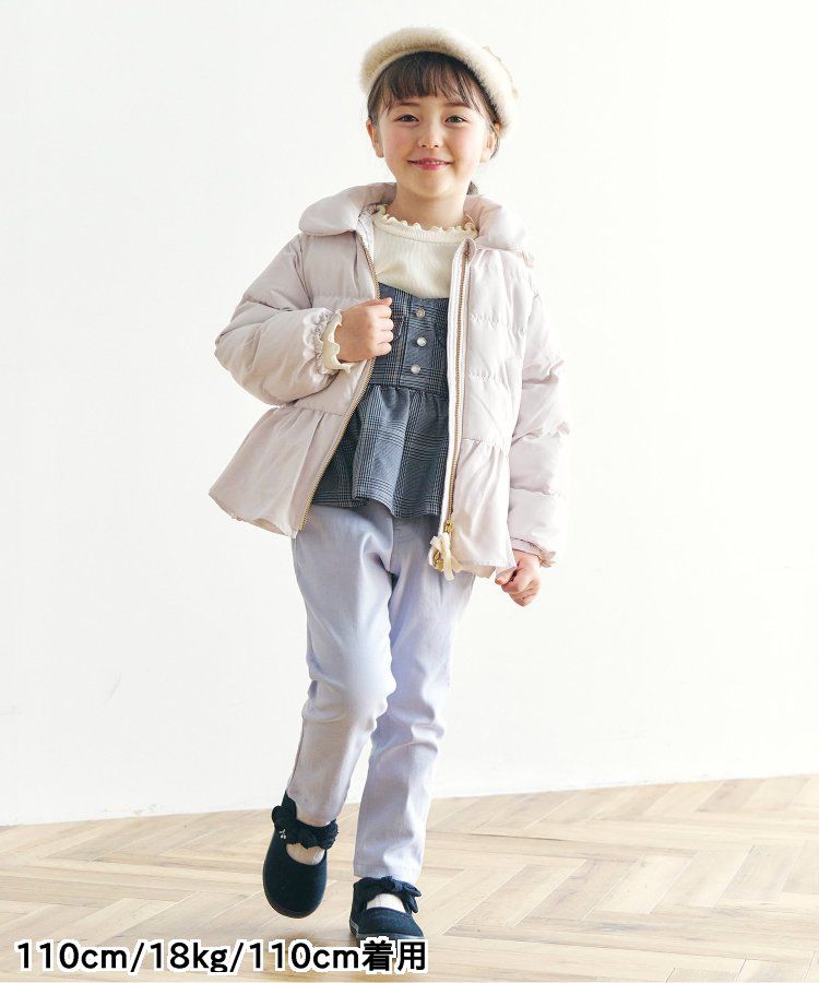 日本 apres les cours - [女孩最愛]愛心金釦夢幻荷葉鋪棉外套-酒紅