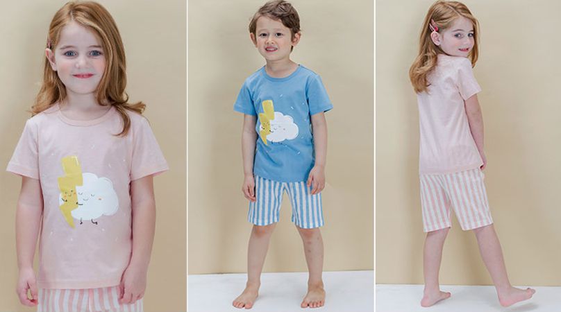 韓國 Sopoliini 童趣北歐風☺ 夏季純棉套裝 / 家居服