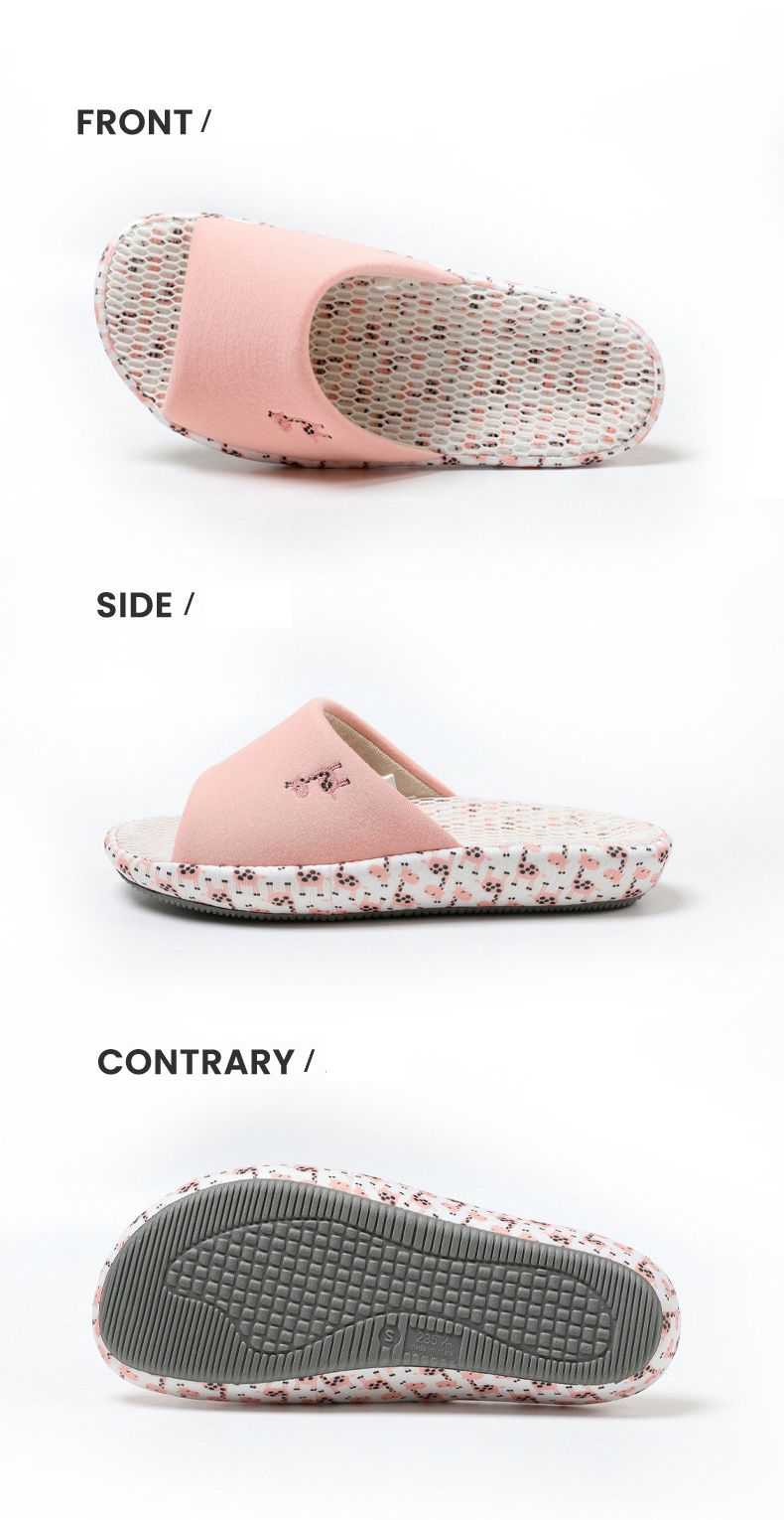 3D立體網眼透氣靜音室內拖鞋-綿羊-灰色