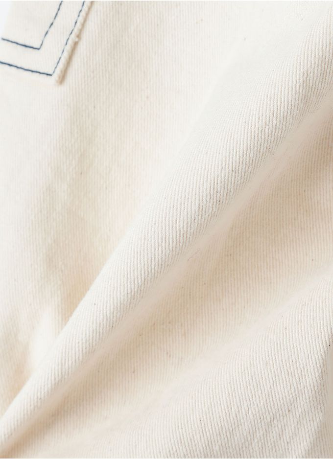 韓國 OZKIZ - 鬆緊腰縫線點綴縮口長褲-象牙白