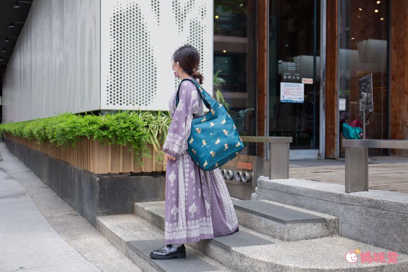 日本 Chepeli - 大容量保冷購物袋(可折疊收納)-刺蝟-深藍-15L/耐重10kg