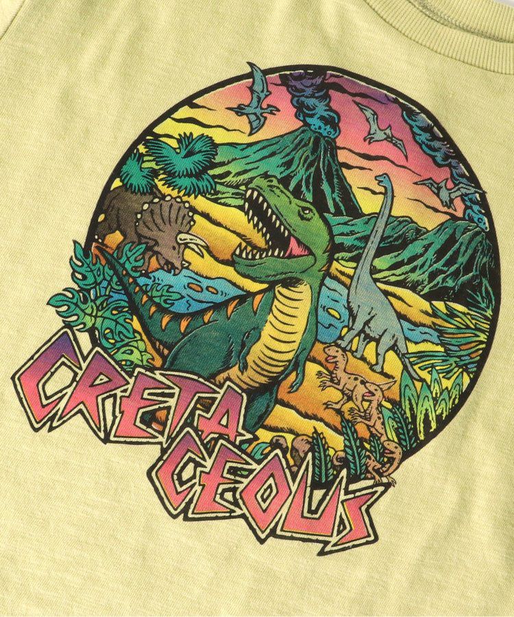 日本 BREEZE - 聯名款 衝浪風恐龍印花短袖上衣-白