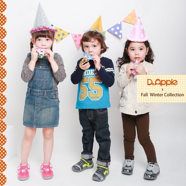 Dr. Apple - 機能童鞋-噴水大象飛越星空閃亮亮童鞋-黑