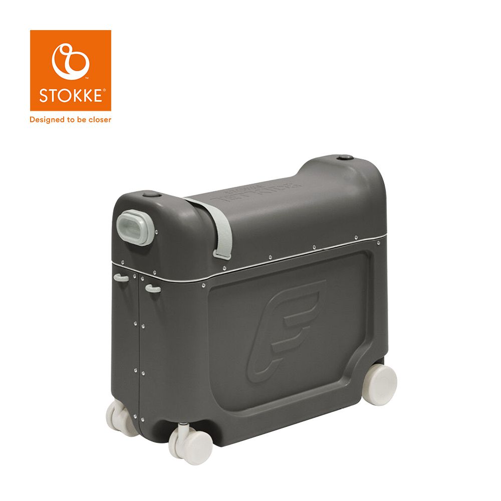 挪威 JetKids 多功能兒童飛機睡床行李箱-午夜灰