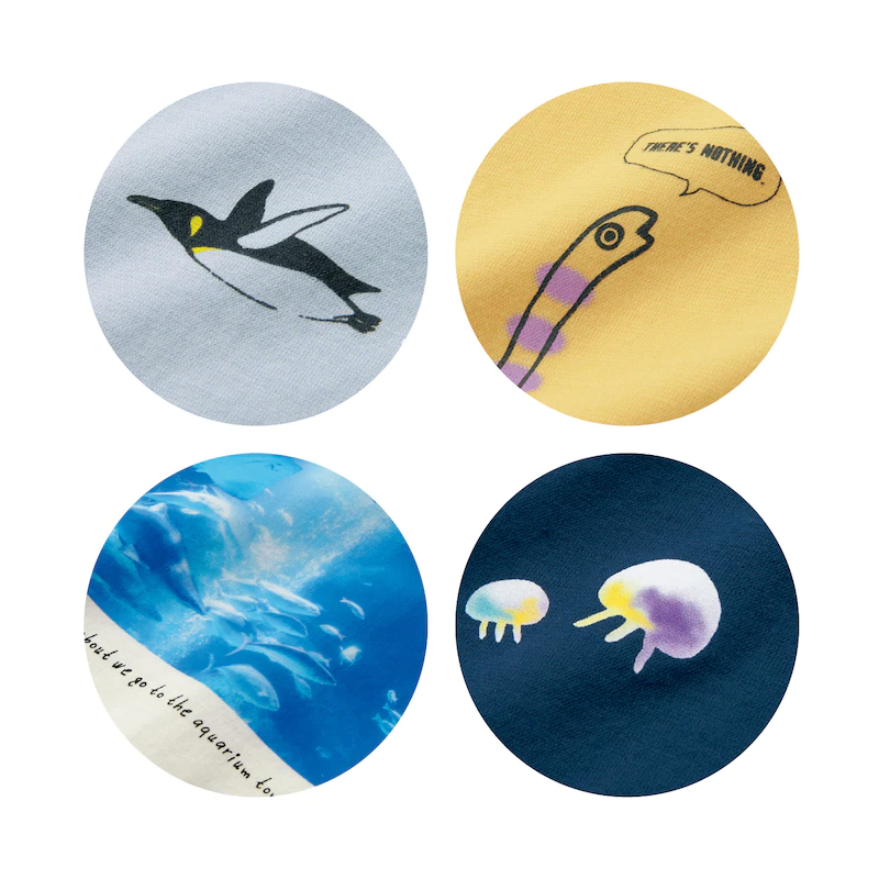 日本千趣會 - GITA 天竺棉印花短T-水母-深藍