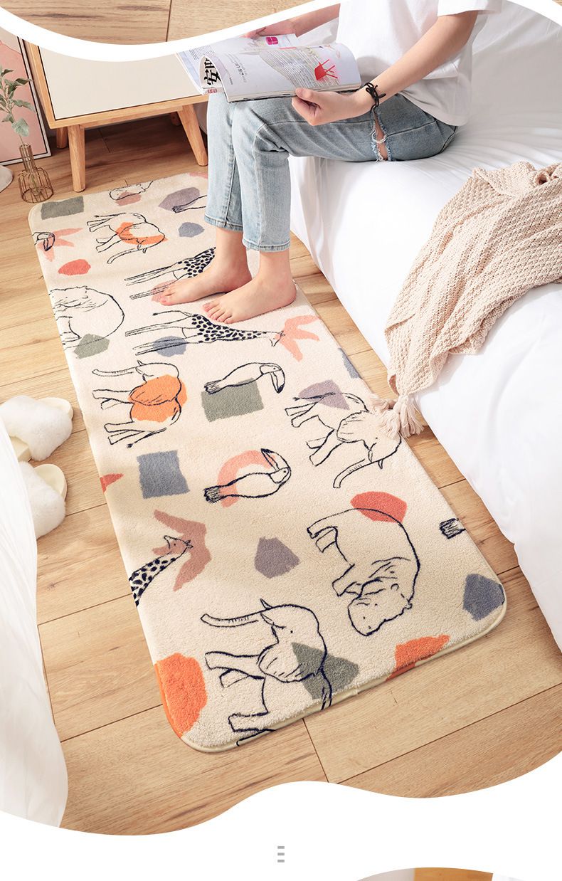 羊羔絨長條形床邊腳踏墊-26英文字母