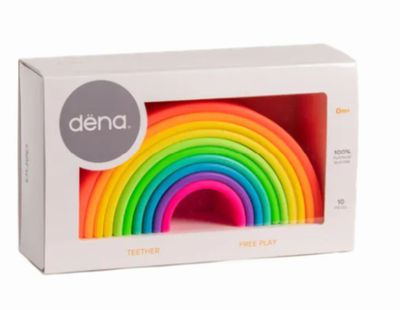 DENA - 西班牙多功能益智軟積木.疊疊樂-彩虹10入-螢光色 (有3色可選)